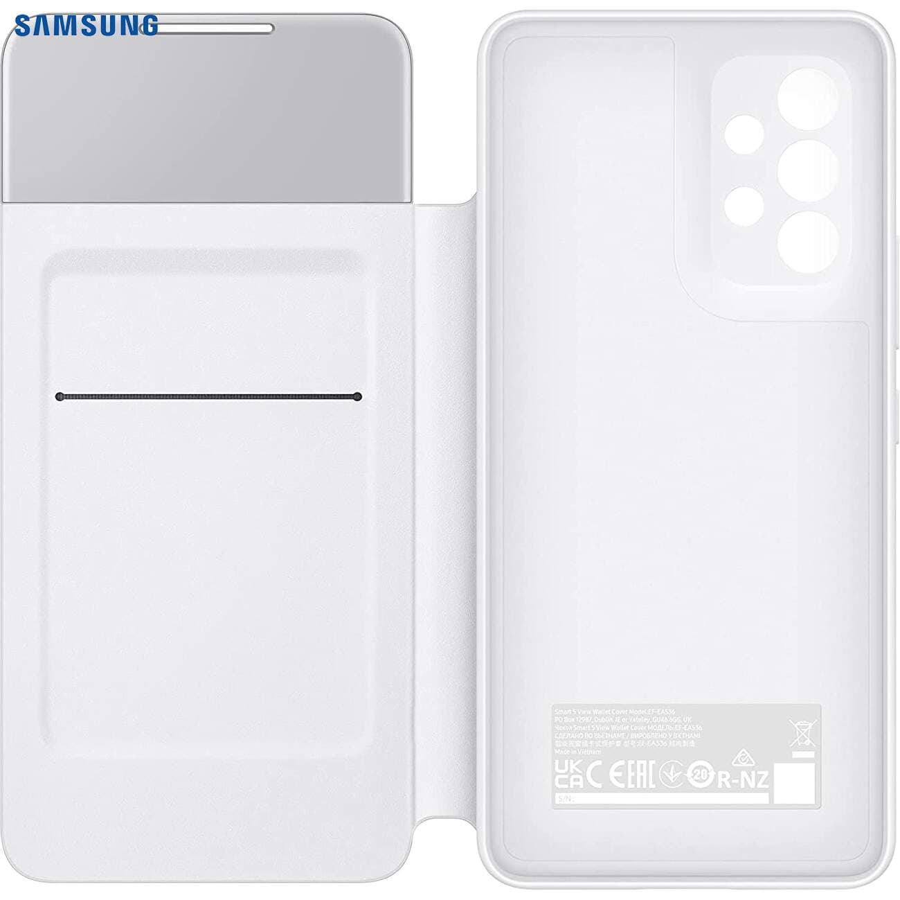 Galaxy A53 (5G); Smart S View Wallet Cover (EE); White "EF-EA536PWEGEE" — miniatură