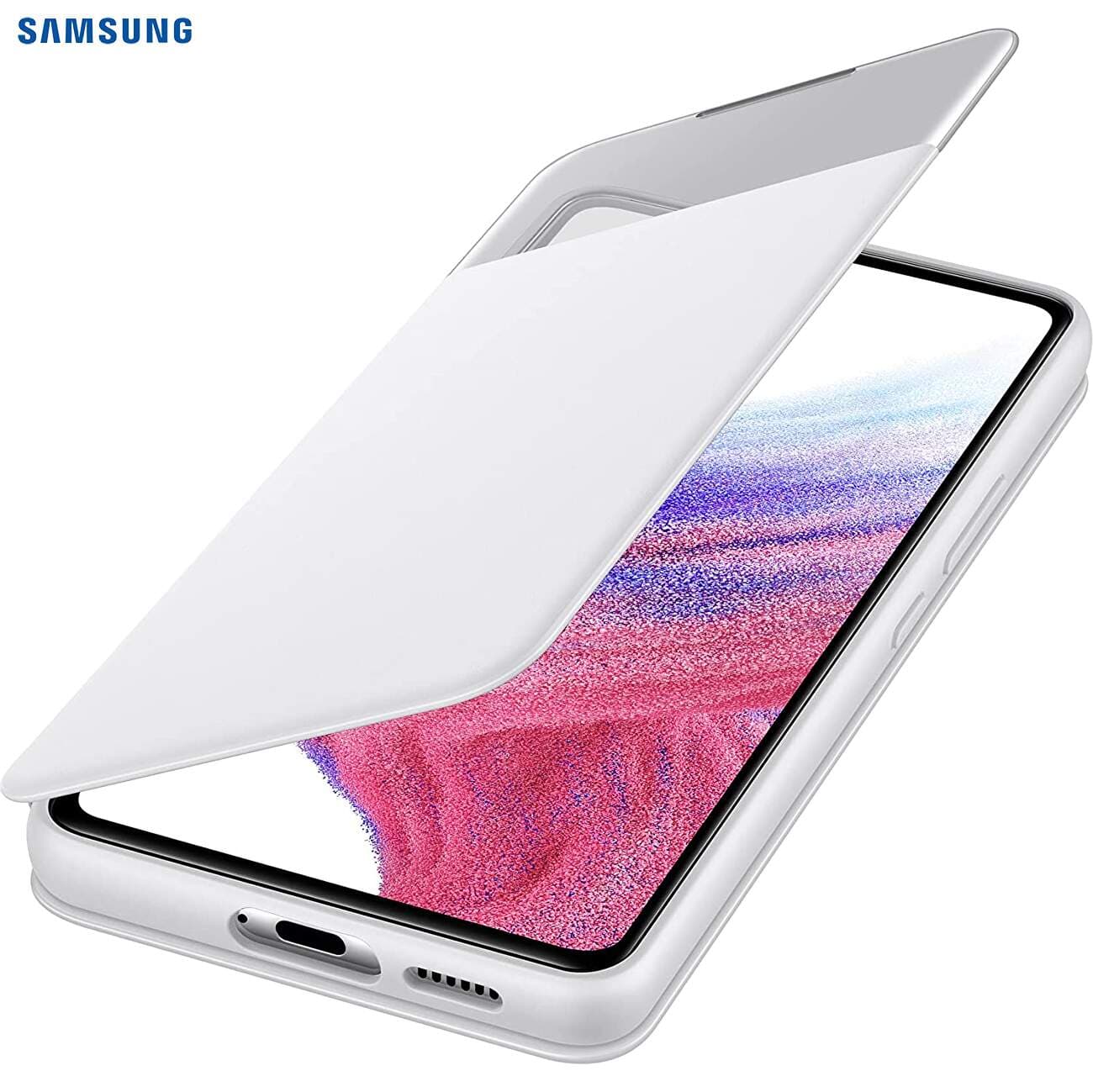 Galaxy A53 (5G); Smart S View Wallet Cover (EE); White "EF-EA536PWEGEE" — miniatură