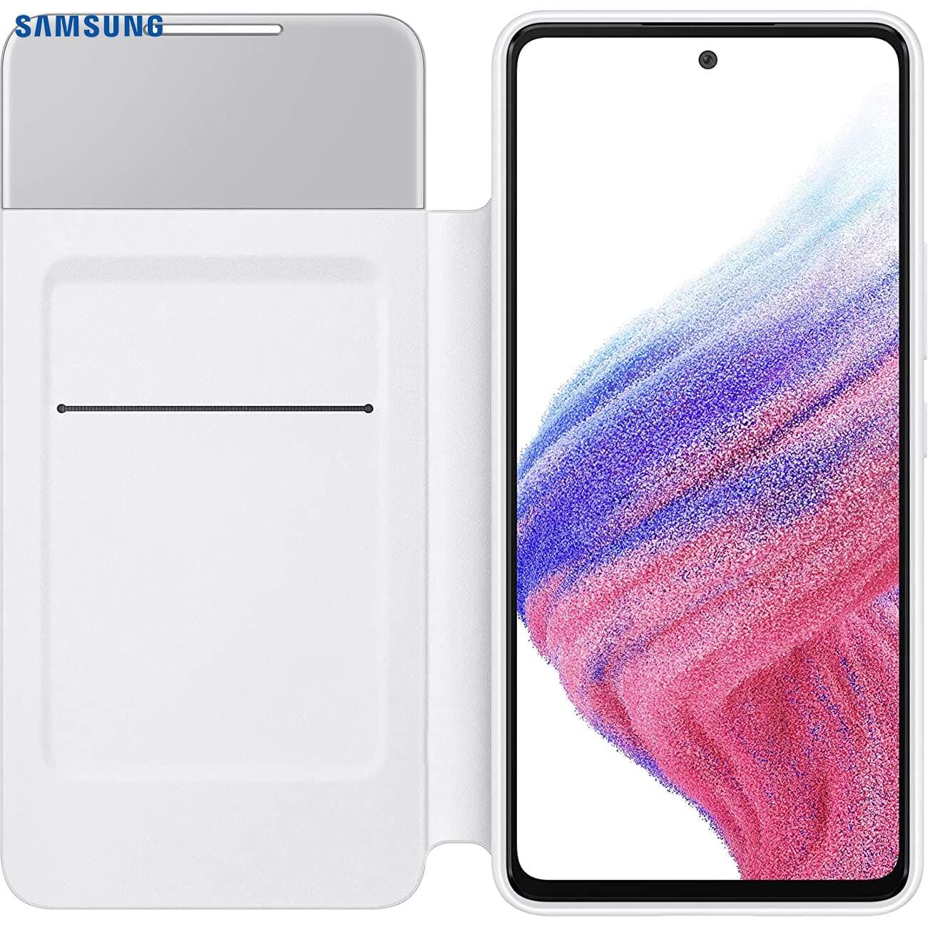 Galaxy A53 (5G); Smart S View Wallet Cover (EE); White "EF-EA536PWEGEE" — miniatură