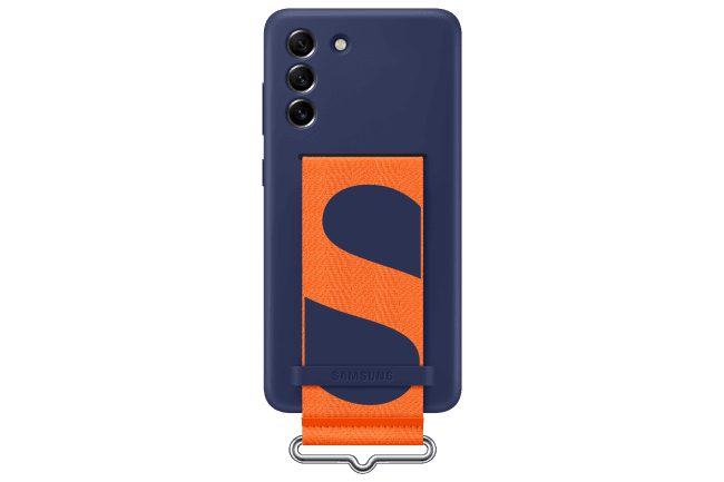 Galaxy S21 FE; Silicone Cover with Strap; Navy "EF-GG990TNEGWW" — miniatură