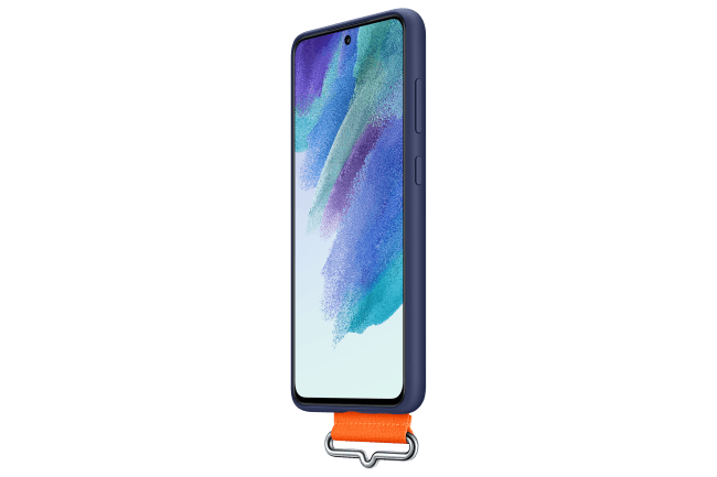 Galaxy S21 FE; Silicone Cover with Strap; Navy "EF-GG990TNEGWW" — miniatură