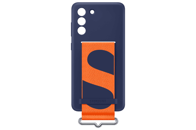 Galaxy S21 FE; Silicone Cover with Strap; Navy "EF-GG990TNEGWW" — miniatură