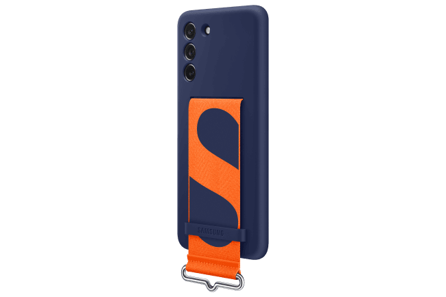 Galaxy S21 FE; Silicone Cover with Strap; Navy "EF-GG990TNEGWW" — miniatură