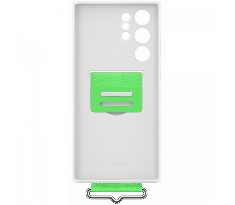 Galaxy S22 Ultra; Silicone Cover with Strap; White "EF-GS908TWEGWW" — miniatură