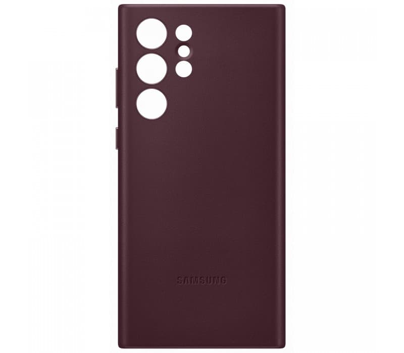 Galaxy S22 Ultra; Leather Cover; Burgundy "EF-VS908LEEGWW" — miniatură