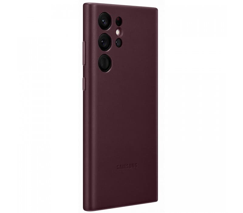 Galaxy S22 Ultra; Leather Cover; Burgundy "EF-VS908LEEGWW" — miniatură