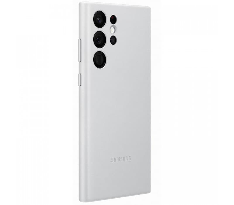 Galaxy S22 Ultra; Leather Cover; Light Gray "EF-VS908LJEGWW" — miniatură