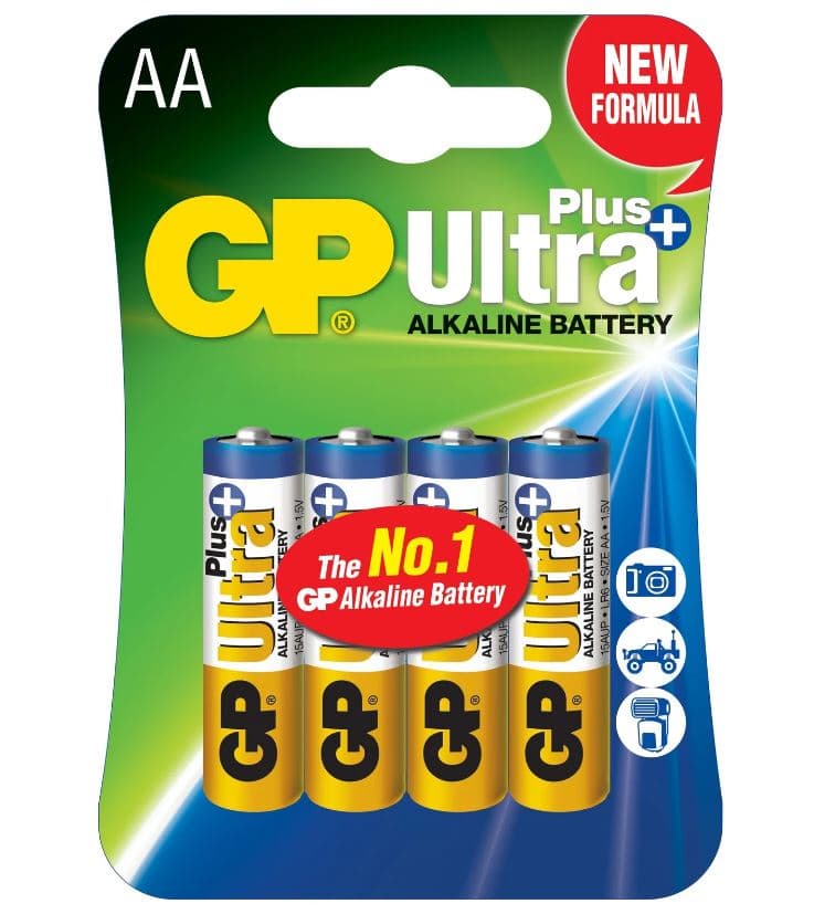 Baterie GP Batteries, Ultra+ Alcalina AA (LR6) 1.5V alcalina, blister 4 buc. "15AUP-U4" "GPPCA15UP032"