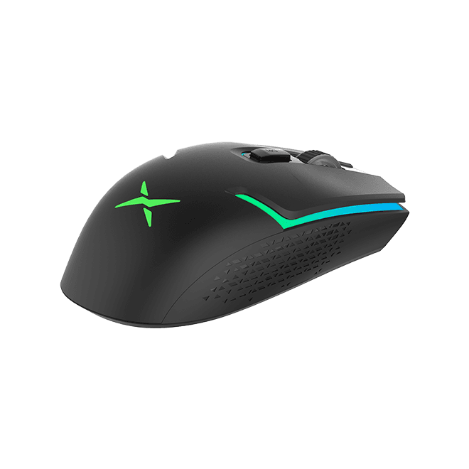 MOUSE DELUX, gaming, cu fir, USB, optic, 3600 dpi, butoane/scroll 6/1, RGB light, cablu braided 1.6m, negru, "M588BU-BK" — miniatură
