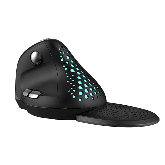 MOUSE DELUX, PC sau NB, wireless, 2.4GHz, BT5.0, optic, 4000 dpi, butoane/scroll 6/1, ergonomic, suport mana, negru, "M618XSD-BK" — miniatură