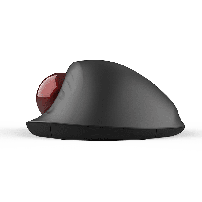 MOUSE DELUX, trackball, wireless, 2.4GHz + BT5.0, USB, optic, 4000 dpi, butoane/scroll 5/1, negru, "MT1DB-BK" — miniatură