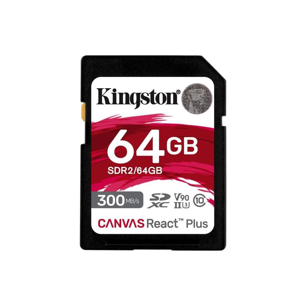 64GB Canvas React Plus SDXC UHS-II 300R/260W U3 V90 for Full HD/4K/8K, "SDR2/64GB"