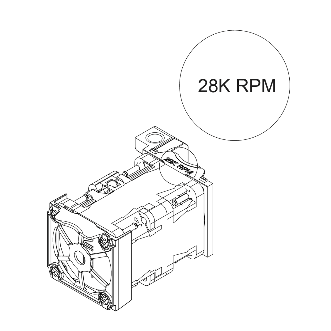 TS 1U Performance Fan Option Kit, "4F17A14487"