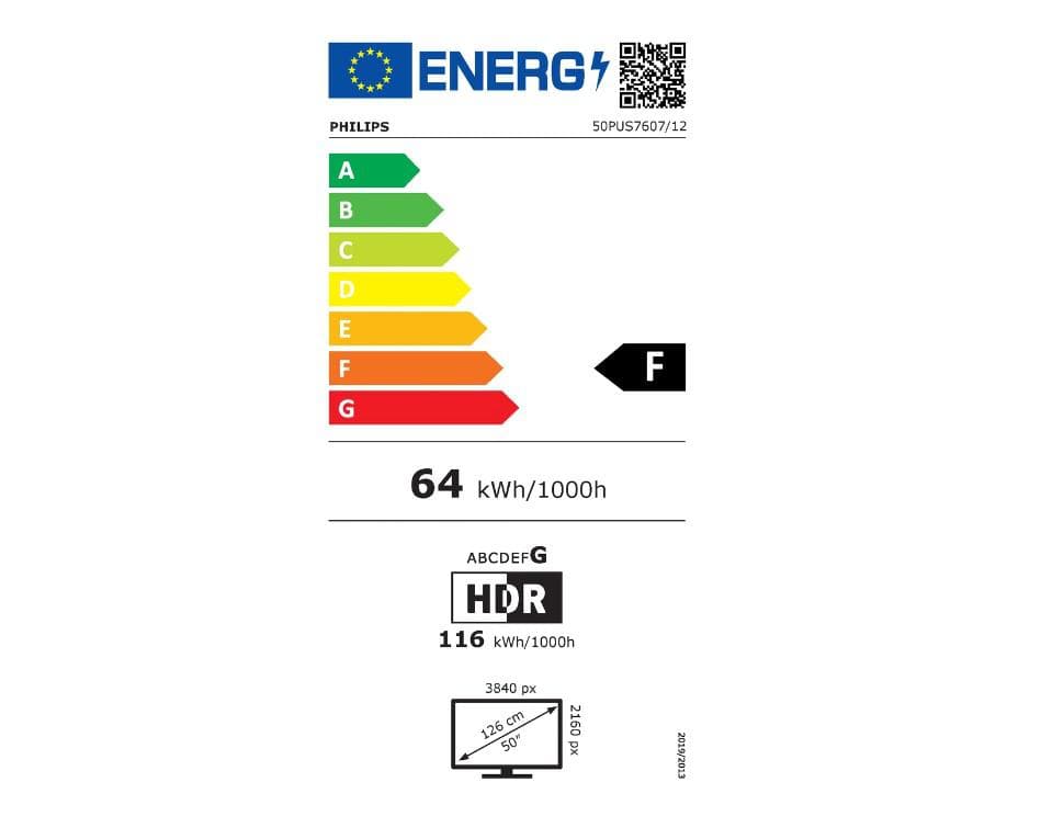 LED TV 50" PHILIPS 50PUS7607, "50PUS7607/12" — miniatură