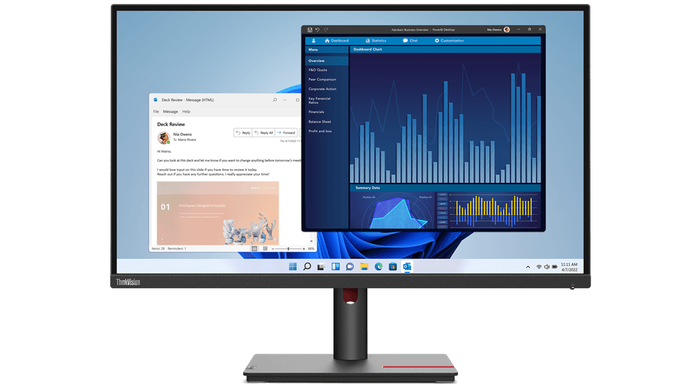 Monitor ThinkVision T27h-30, 27", In-Plane Switching, 16:9, 2560x1440, "63A3GAT1EU" — miniatură