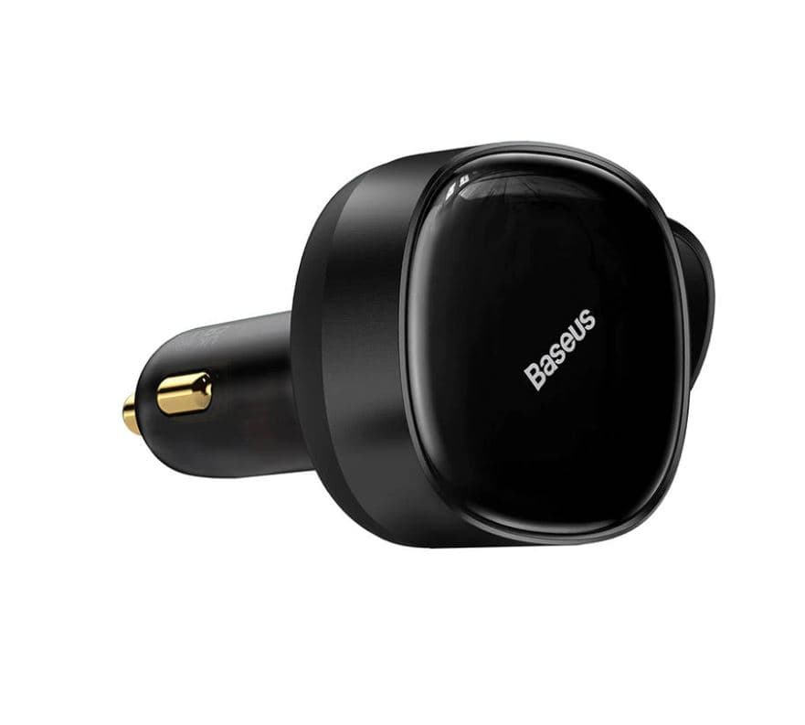 INCARCATOR auto Baseus Enjoyment,cablu inclus max 75cm,1 x USB Type-C(T) max 5V/3A 30W,1x Lightning 5V/3A total output 25 cm,pt. bricheta auto,negru "CGTX000001"-6932172607906 — miniatură