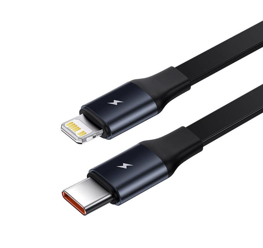 INCARCATOR auto Baseus Enjoyment,cablu inclus max 75cm,1 x USB Type-C(T) max 5V/3A 30W,1x Lightning 5V/3A total output 25 cm,pt. bricheta auto,negru "CGTX000001"-6932172607906 — miniatură