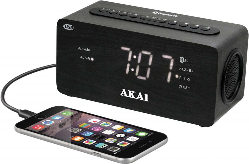 Akai DUAL ALARM CLOCK WITH BLUETOOTH, "ACR-2993"