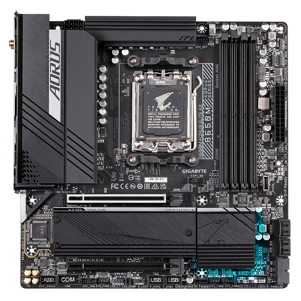 MB Gigabyte B650M AORUS ELITE AX AM5, "B650M AOR ELITE AX" — miniatură