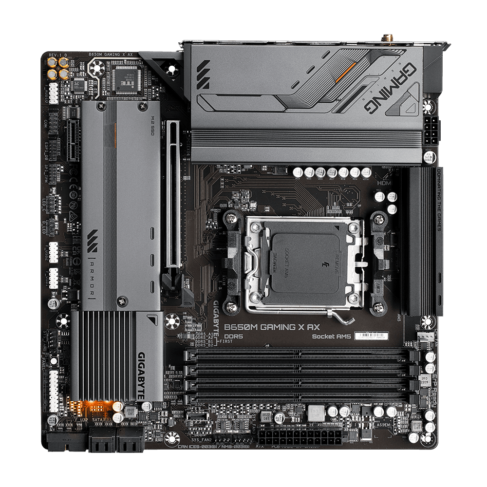 Placa de baza GIGABYTE B650M GAMING X AX, "B650M GAMING X AX" — miniatură