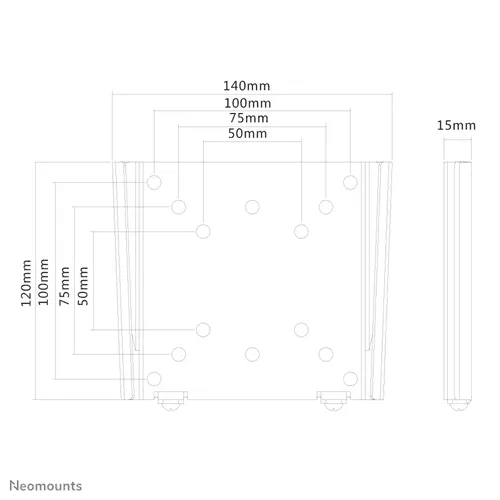 NM Screen TV Wall Mount Fix 10"-30", "FPMA-W25BLACK" — miniatură