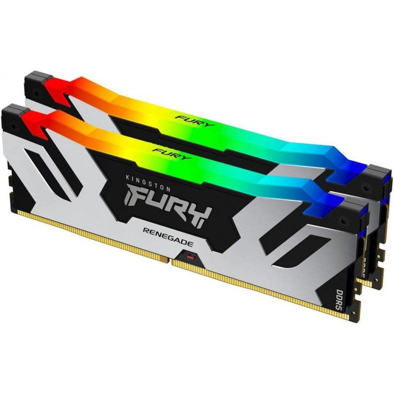 Memorie DDR Kingston DDR5 32GB frecventa 6000 Mhz, 16GB x 2 module, radiator, iluminare RGB, latenta CL32, "KF560C32RSAK2-32" — miniatură