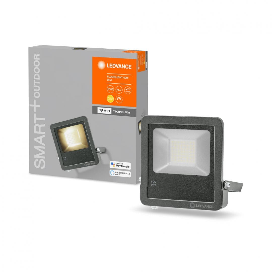 SMART OUTD WIFI FLOOD 50W DIM DG LEDV "000004058075474666". — miniatură