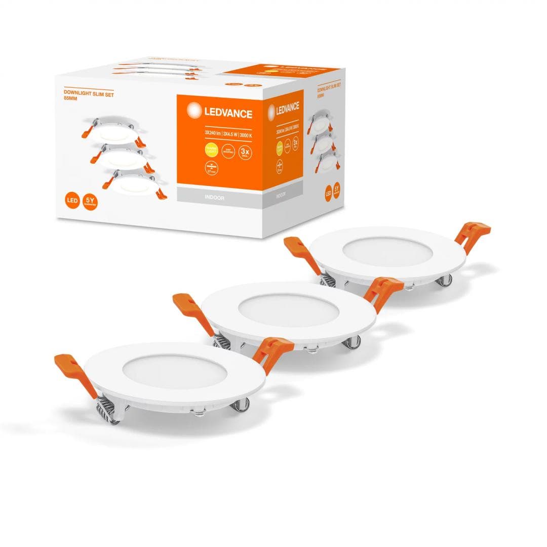 DL SET 3X4.5W SLIM 85MM3000K 230VWTLEDV "000004058075629387" — miniatură