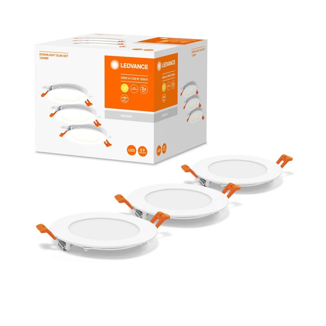 DL SET 3X8W SLIM 120MM 3000K 230VWTLEDV "000004058075629400" — miniatură
