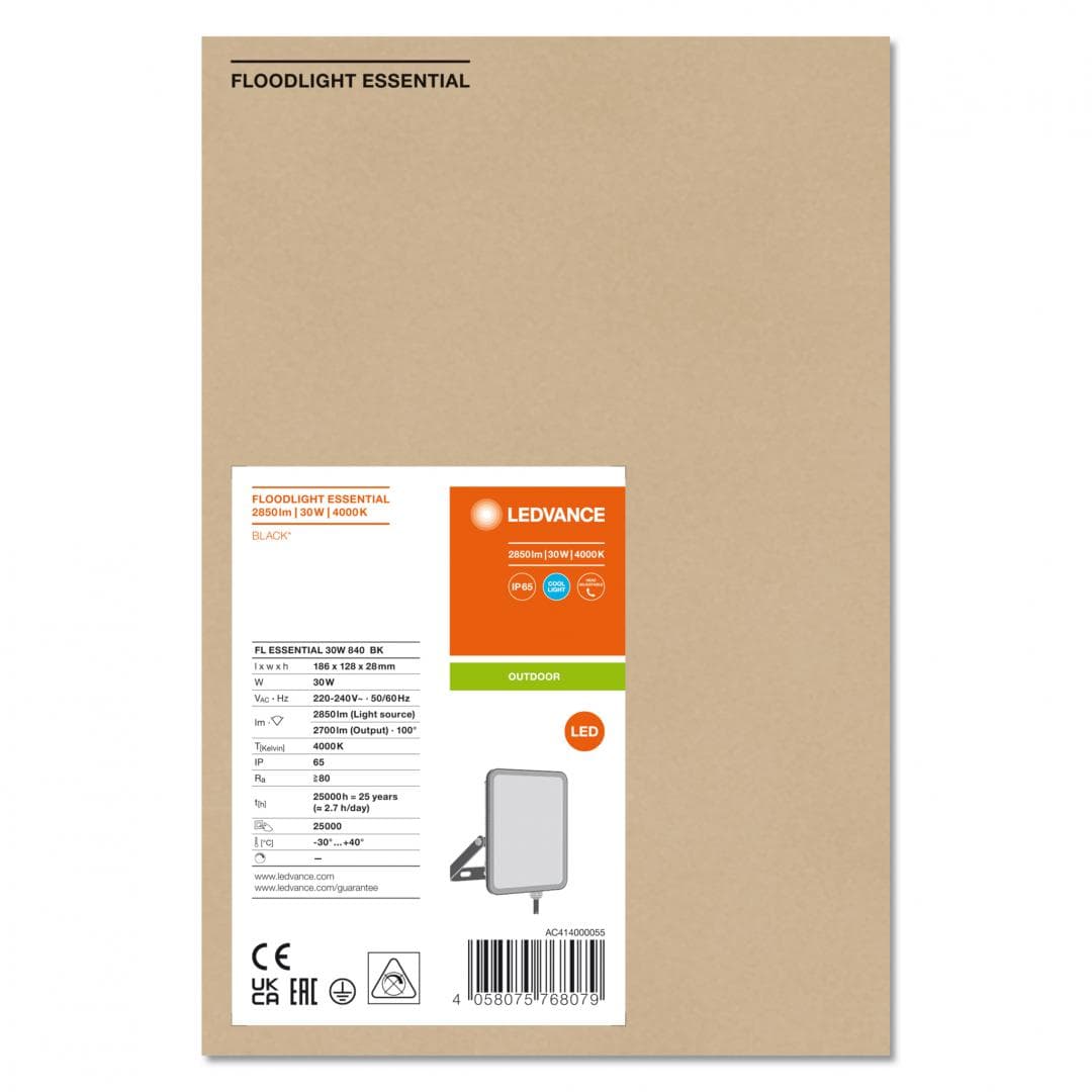 FL ESSENTIAL 30W 840 BK LEDV "000004058075768079" — miniatură