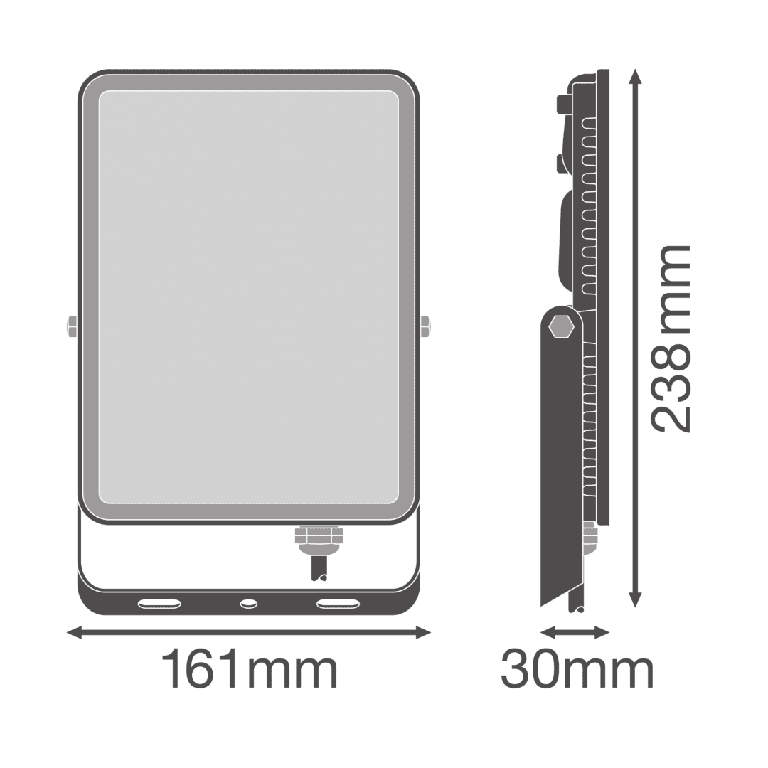 FL ESSENTIAL 50W 840 BK LEDV "000004058075768130" — miniatură