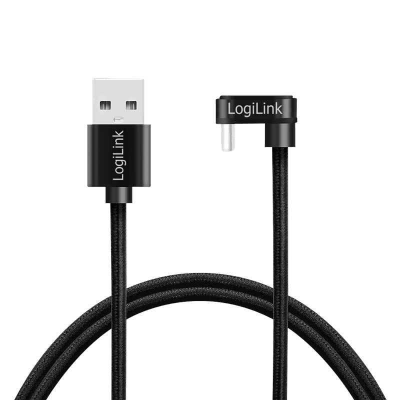 CABLU alimentare si date LOGILINK, pt. smartphone, USB 2.0, USB Type-C (T) la USB-A (T) la 180 grade, 3m, 2 x ecranat, aluminiu, negru, "CU0195"