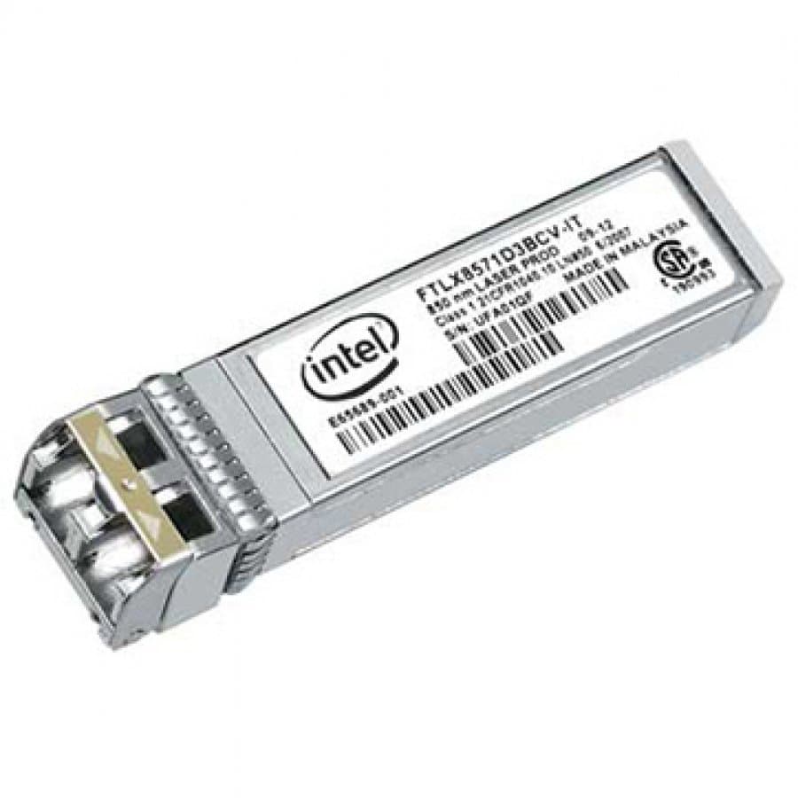 Intel Ethernet SFP+ SR Optics, 10GbE SFP+ SR module, 800nm, 0.3km (Dual Rate 10GBASE-SR/1000BASE-SX) "E10GSFPSR"