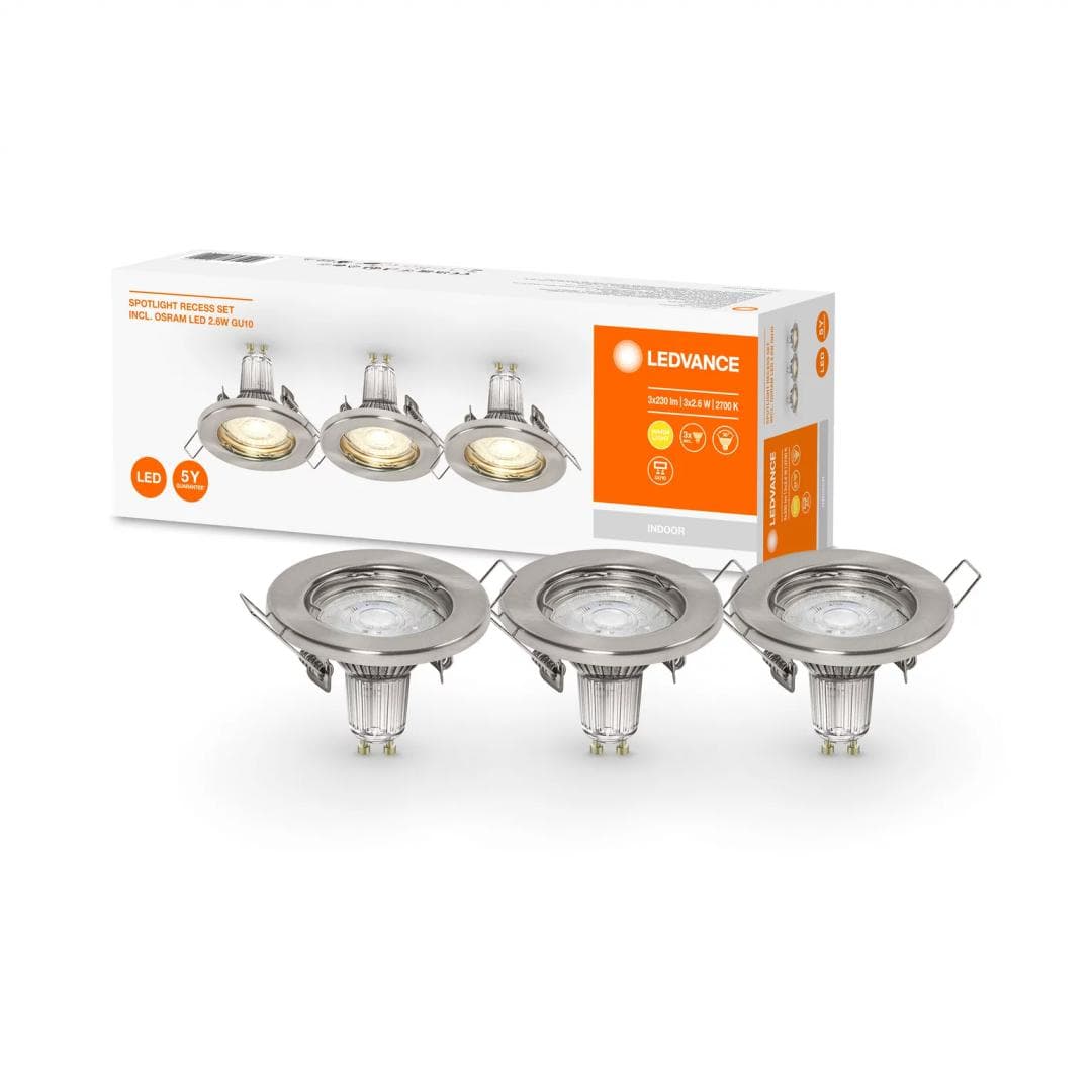 SP SET 3X2,6W 2700K 230V BN GU10 LEDV "000004058075611290"