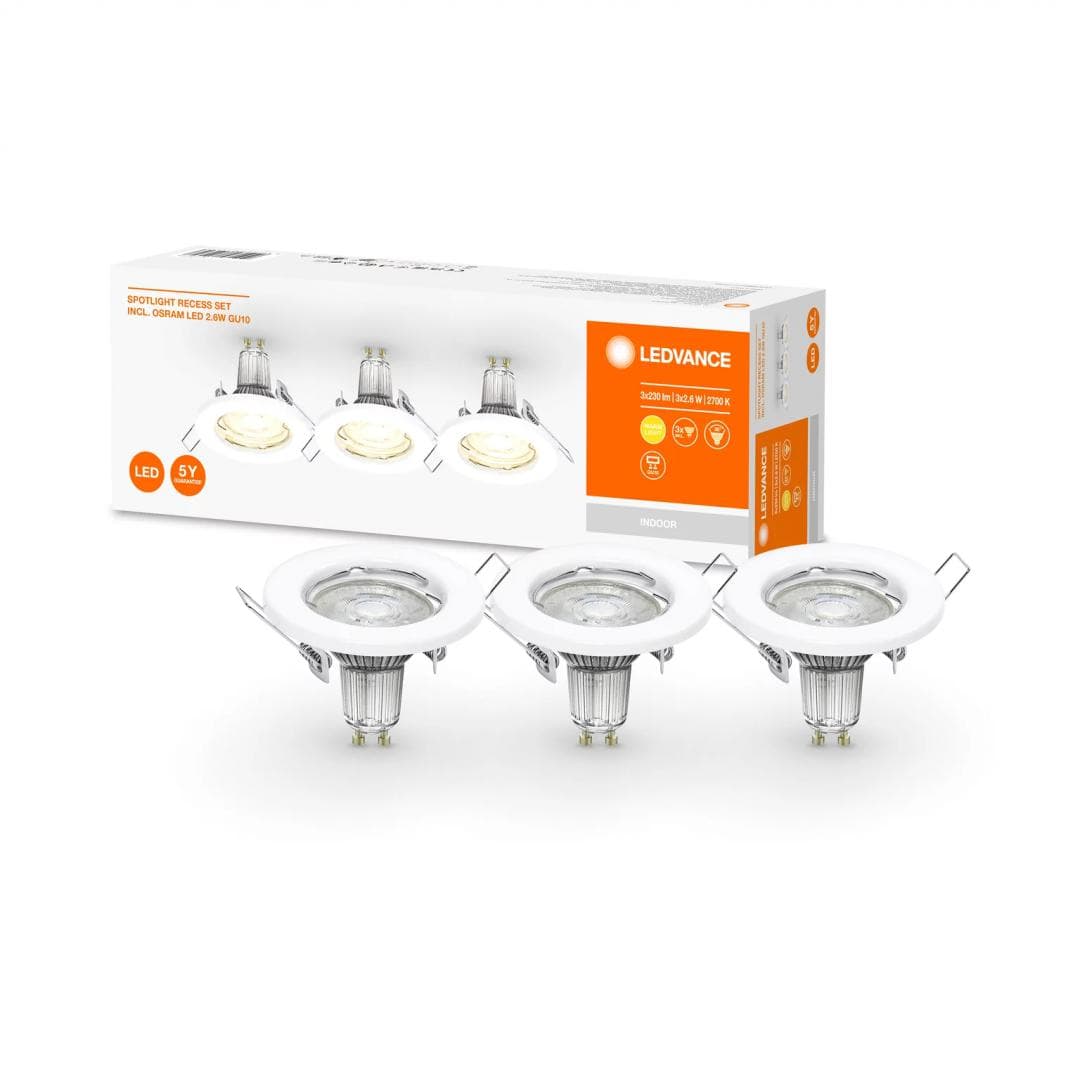 SP SET 3X2,6W 2700K 230V WT GU10 LEDV "000004058075611313"