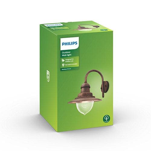 RAINDROP WALL LANTERN BRONZE 1X60W 230V "000008718696169858" — miniatură