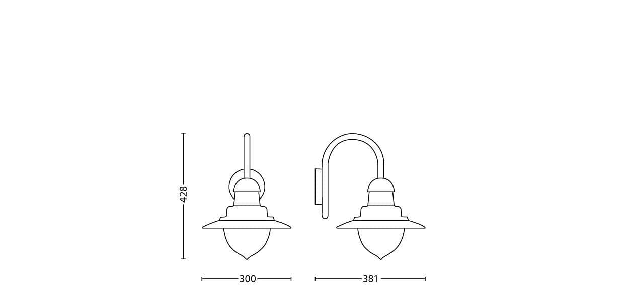 RAINDROP WALL LANTERN BRONZE 1X60W 230V "000008718696169858" — miniatură