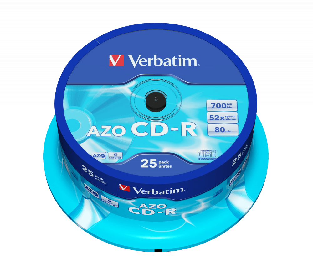 CD-R VERBATIM 700MB, VITEZA 52X, CRYSTAL SURFACE, SPINDLE, 25 BUC, "43352"