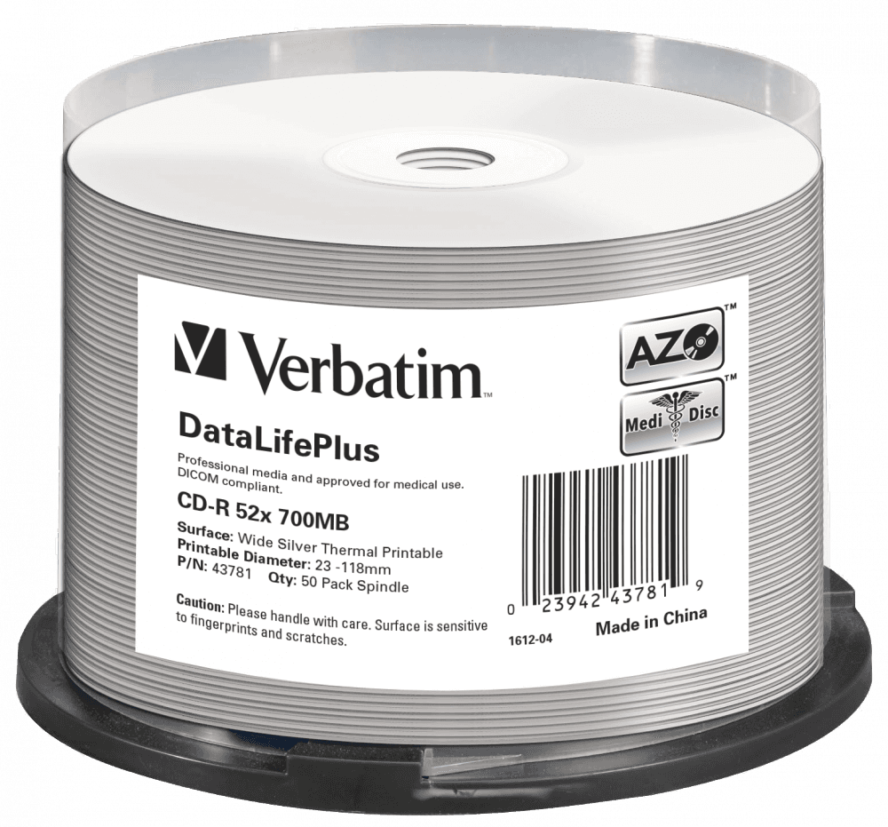 CD-RW VERBATIM, 700MB, VITEZA 52X , SILVER THERMAL, SPINDLE, 50 BUC, "43781"