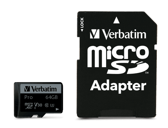 MEMORIE SD CARD VERBATIM 64GB CLASA 10 ADAPTOR INCLUS "47042" — miniatură