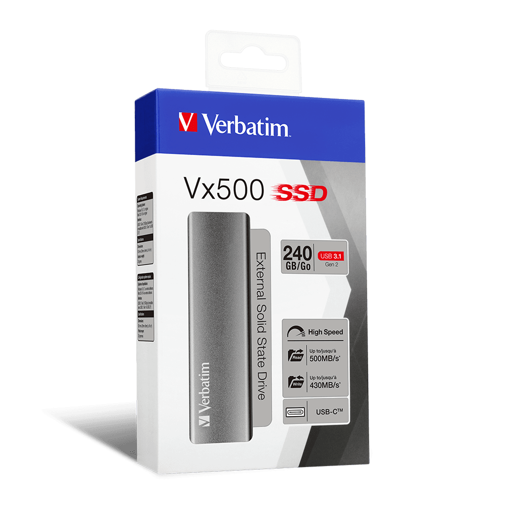 SSD EXTERN VERBATIM VX500 240GB USB 3.1 "47442" — miniatură