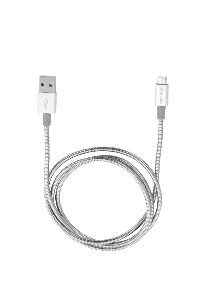 CABLU MICRO USB B VERBATIM, SYNC, 100CM, ARGINTIU "48862" — miniatură