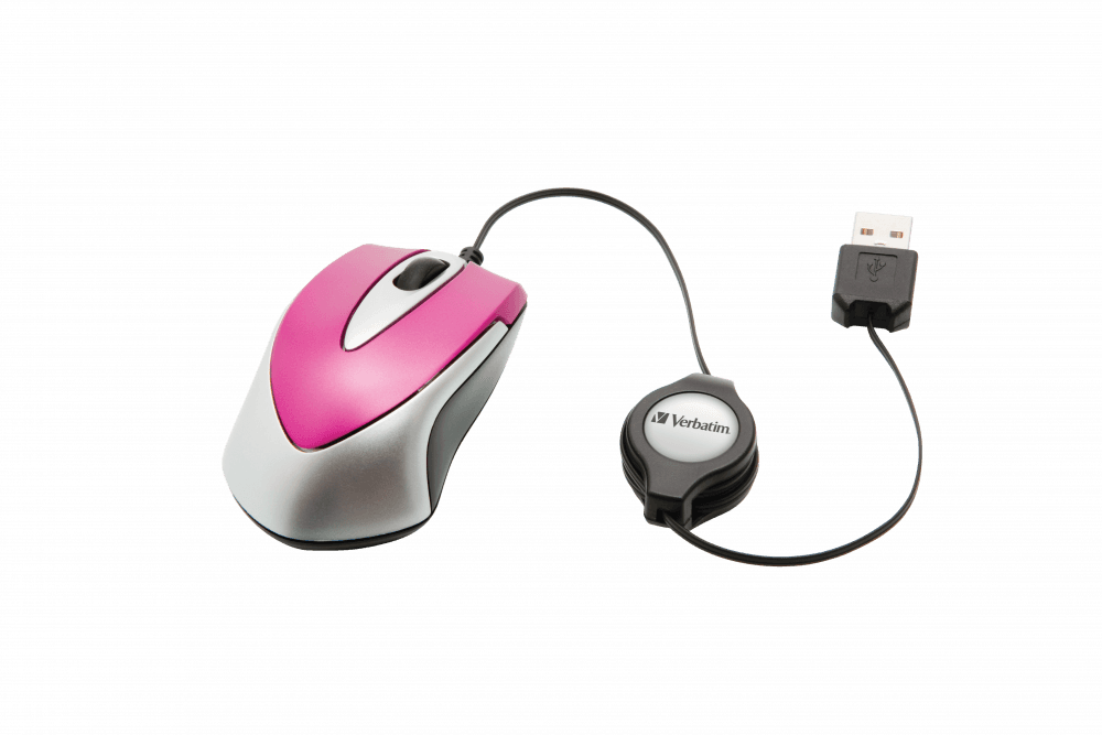 MOUSE VERBATIM OPTIC MINI ROZ "49021"