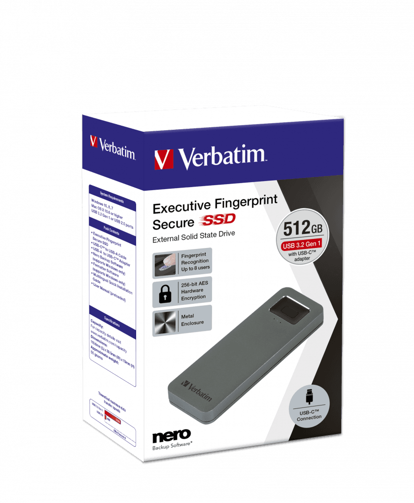SSD EXTERN VERBATIM GEN 1 USB 3.2 512GB GRI "53656" — miniatură