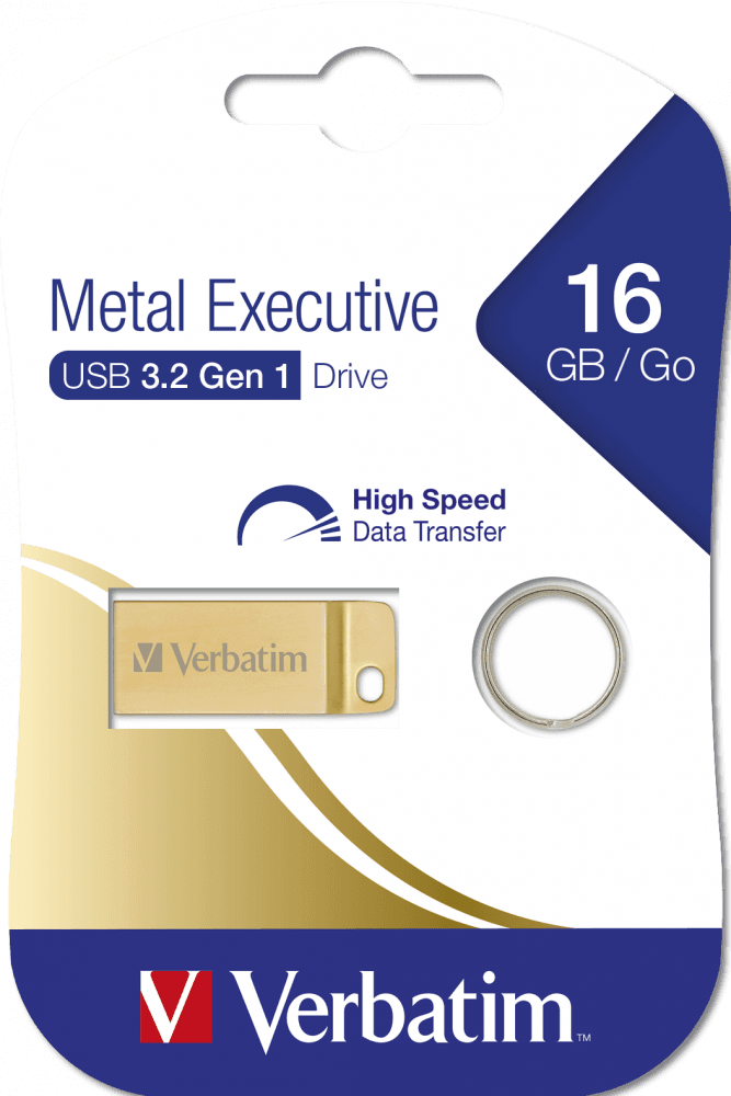 MEMORIE USB VERBATIM METAL EXECUTIVE 16GB AURIU USB 3.0 "99104" — miniatură