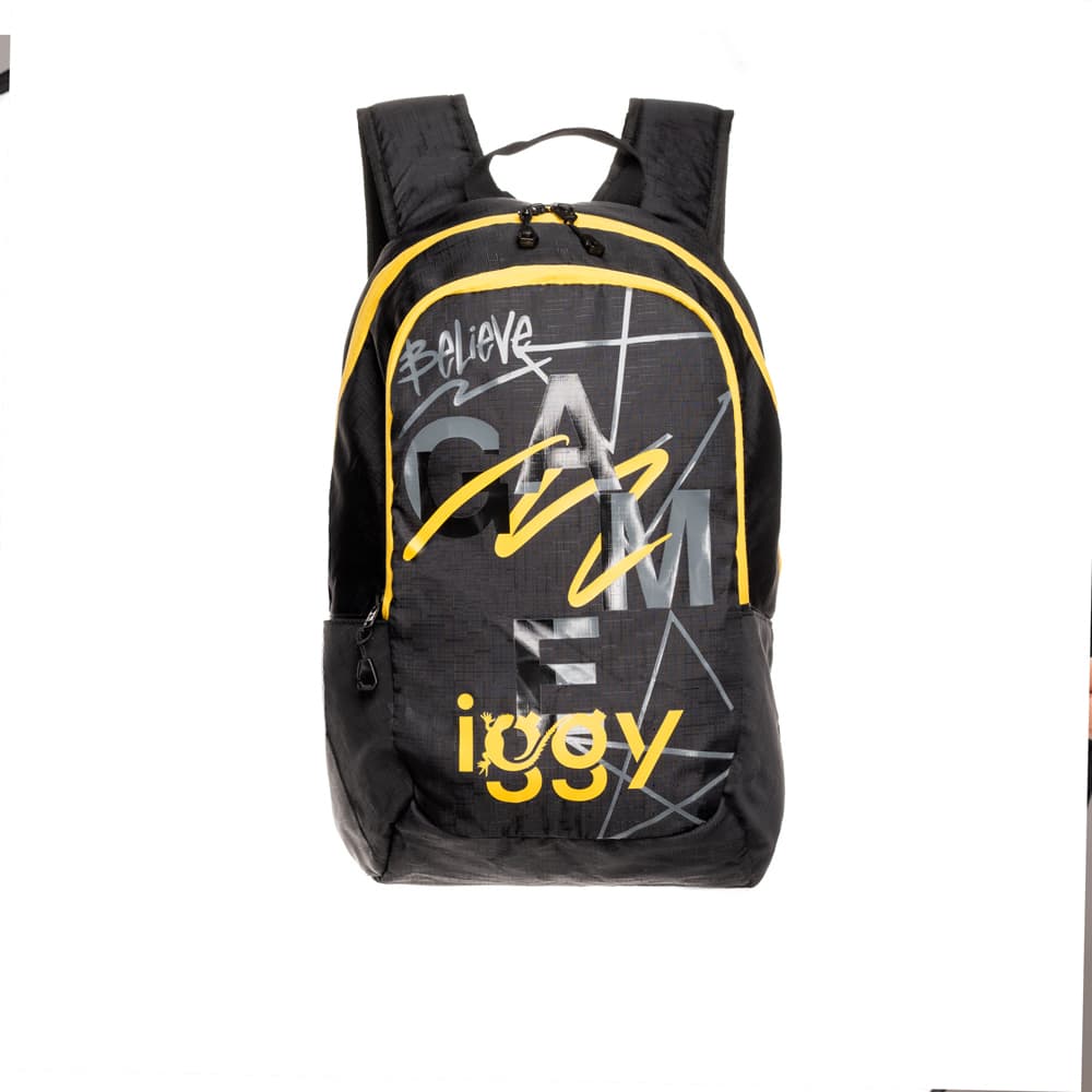 RUCSAC IGGY, 2 compartimente, 2 buzunare laterale, nylon, waterproof, 45x29x22.5cm, negru, 45506980 "Joy", "IGBP-JOY" — miniatură