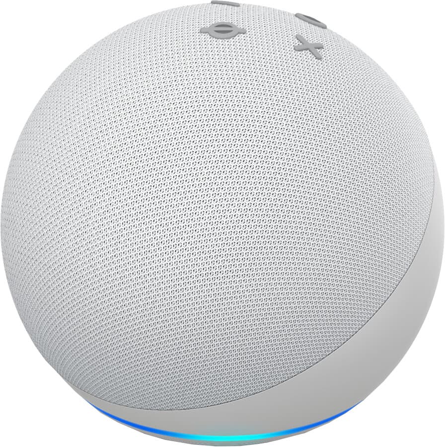 SmartGadget Amazon Echo Dot (4th Gen) Smart speaker with Alexa (usa) + EU adapter included Glacier White, "PHT14652" — miniatură