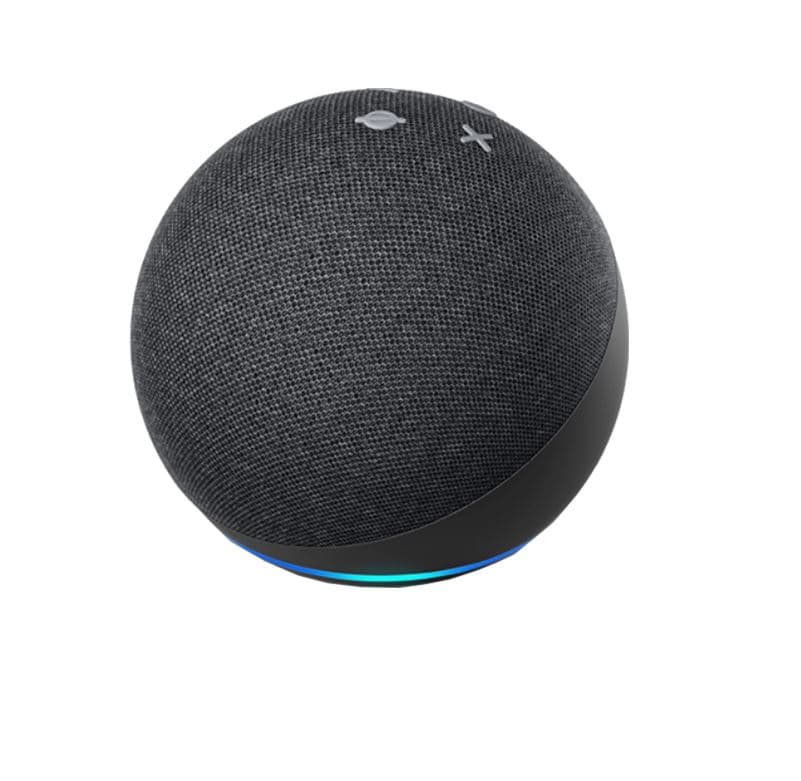 SmartGadget Amazon Echo Dot (4th Gen) Smart speaker with Alexa (usa) + EU adapter included Charchoal, "PHT14650" — miniatură