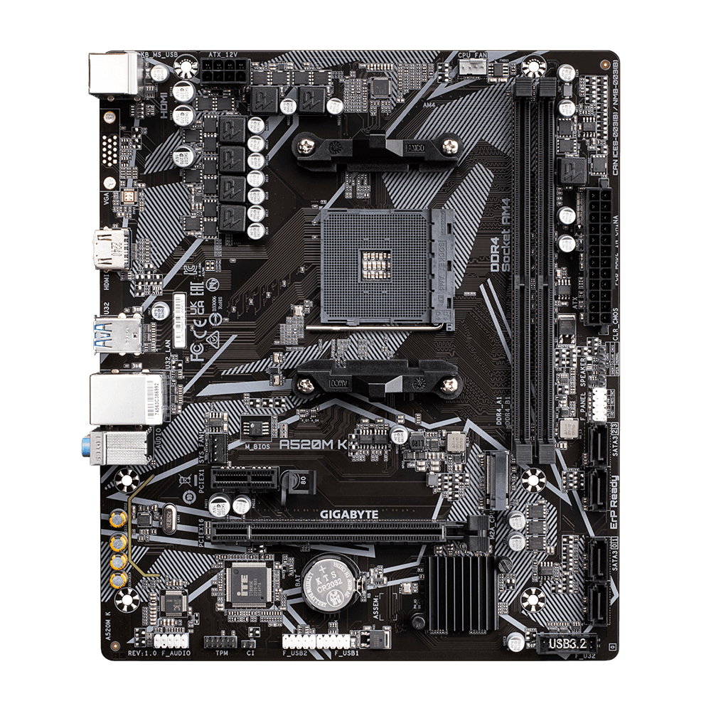 MB GB A520M K AM4 DDR4 "A520M K" — miniatură