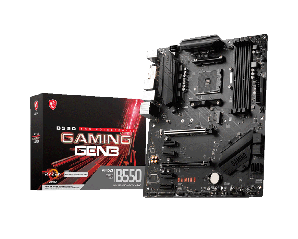 MSI Main Board Desktop B550 GAMING GEN3 (AMD B550 Chipset) AM4, 2xPCI-Ex16, 1xPCI-Ex1, 4 x USB3.2, 2 x USB2.0, 6x SATAIII, M.2, DVI-D, HDMI, ATX "B550_GAMING_GEN3"